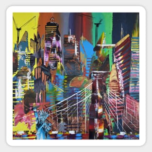 New York City Abstract Painting 857 Sticker